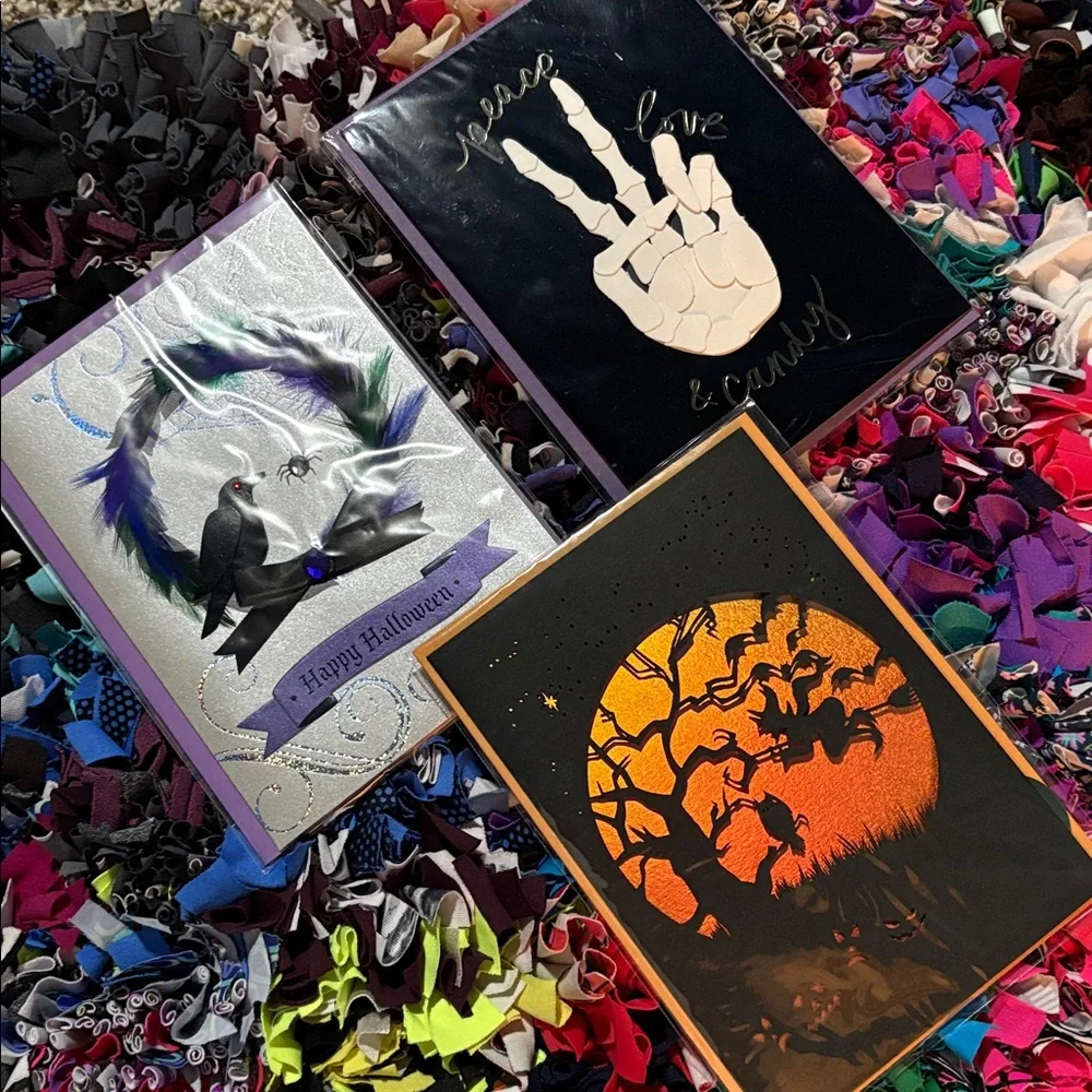 🆕American Greetings-Papyrus Halloween Greeting Cards, Bundle Of 3